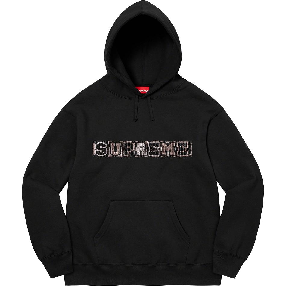 Supreme Beaded Hooded Dukserice Crne | HR316KI