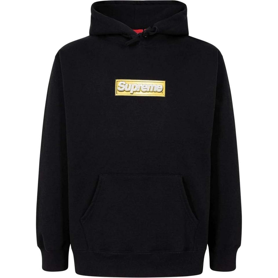 Supreme Bling Box Logo Majica S Kapuljačom Crne | HR102SO