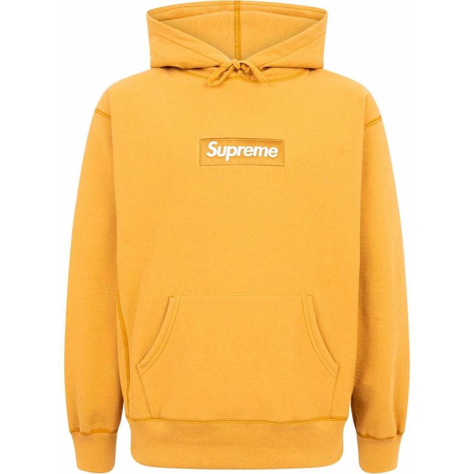 Supreme Box Logo Majica S Kapuljačom Žute | HR103DN