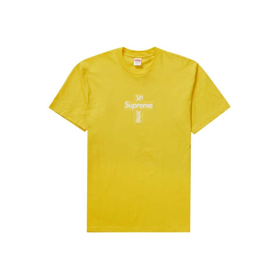 Supreme Cross Box Logo Majice Žute | HR390FM