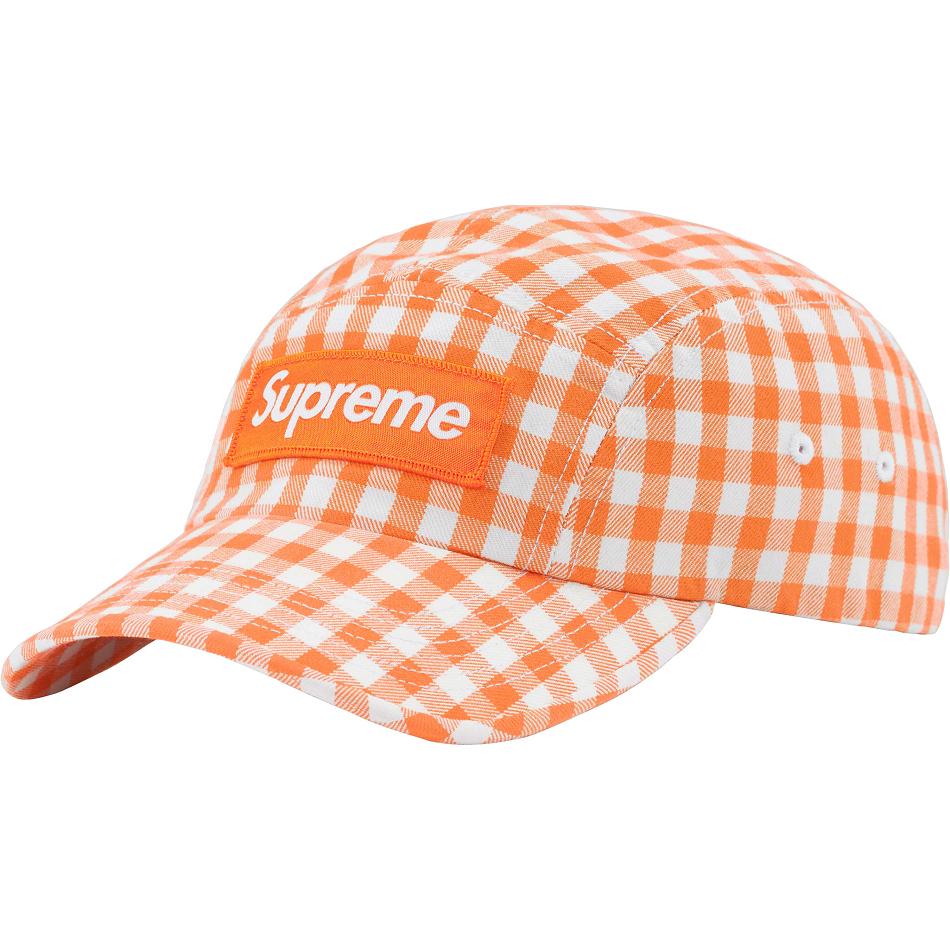 Supreme Gingham Camp Cap Šeširi Narančaste | HR473LH