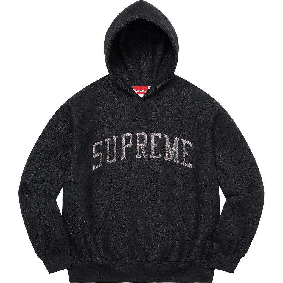 Supreme Glitter Arc Hooded Dukserice Crne | HR293XF