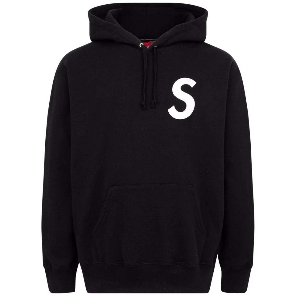 Supreme S Logo Split Majica S Kapuljačom Crne | HR122YU