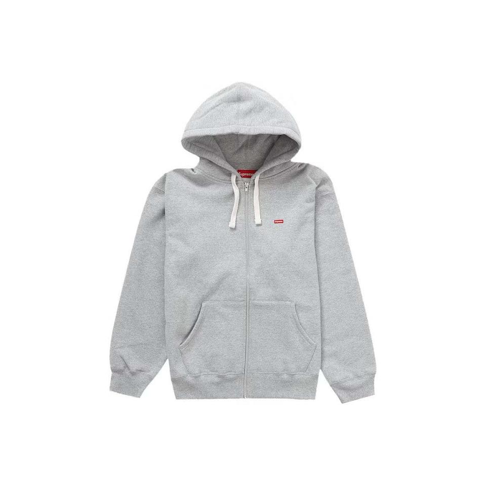 Supreme Small Box Drawcord Zip Up Hooded Dukserice Sive | HR332IS