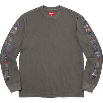 Supreme AOI Icons L/S Top Džemperi Crne | HR279UT