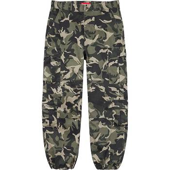 Supreme Cargo Pant Hlače Zelene Maskirne | HR196WY