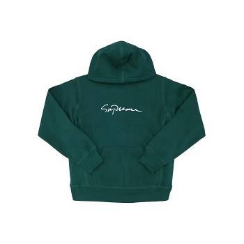 Supreme Classic Script Hooded Dukserice Zelene | HR323NB