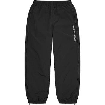 Supreme Full Zip Baggy Warm Up Pant Hlače Crne | HR159JJ