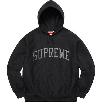 Supreme Glitter Arc Hooded Dukserice Crne | HR293XF