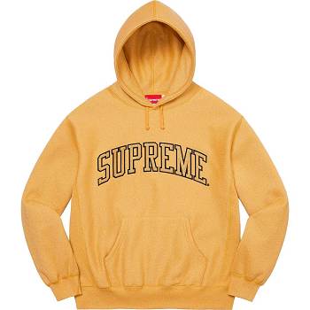 Supreme Glitter Arc Hooded Dukserice Zlatne | HR294CE