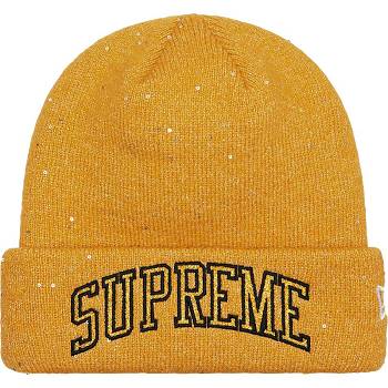 Supreme New Era® Metallic Arc Beanie Šeširi Zlatne | HR444HK