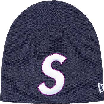 Supreme New Era® S Logo Beanie Šeširi Plave | HR442FM