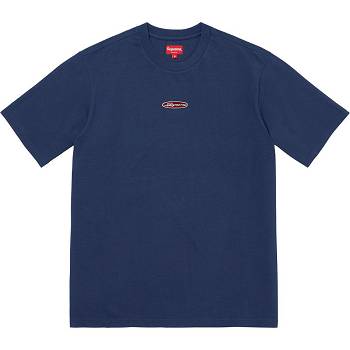 Supreme Oval Logo S/S Top Džemperi Tamnoplave | HR253UT