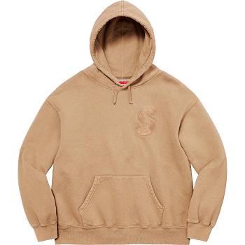 Supreme Overdyed S Logo Hooded Dukserice Smeđe | HR314HK