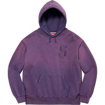 Supreme Overdyed S Logo Hooded Dukserice Ljubičaste | HR315JJ