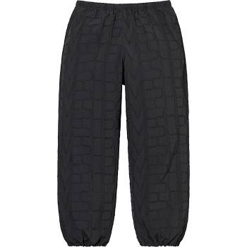 Supreme Repeat Stitch Track Pant Hlače Crne | HR191VD