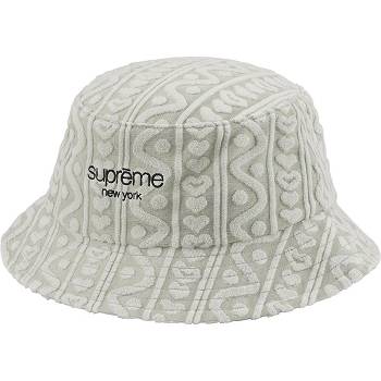 Supreme Terry Pattern Crusher Šeširi Sive | HR451VD