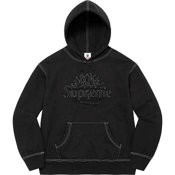 Supreme Timberland® Hooded Dukserice Crne | HR290KI