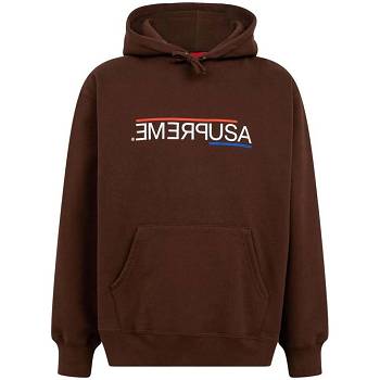 Supreme USA Majica S Kapuljačom Smeđe | HR129DN