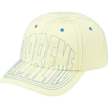 Supreme Visor Stitch 6-Panel Šeširi Žute | HR463OR