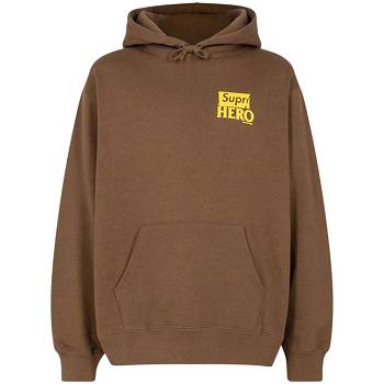 Supreme X Antihero Majica S Kapuljačom Smeđe | HR131GL