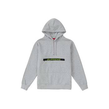 Supreme Zip Pouch Hooded Dukserice Sive | HR338FM